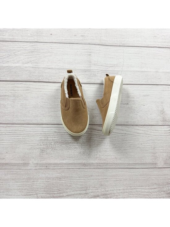 Old Navy Other - Old Navy Toddler Slip On Faux Suede Shoes Sherpa Lining Tan 6